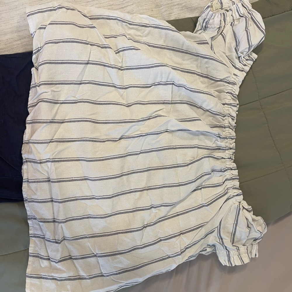 Vero Moda White Top with Navy Stripes